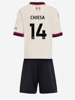 Billige Liverpool Federico Chiesa #14 Bortedraktsett Barn 2025-26 Kortermet (+ Korte bukser)